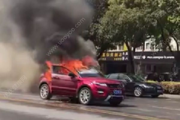 情侶吵架同歸于盡，路虎汽車起火車內兩人身亡(2)